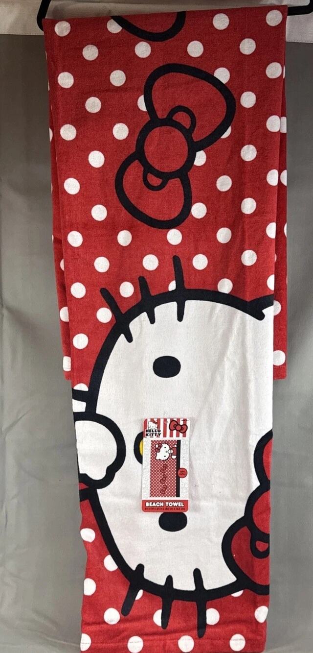 Hello Kitty Beach Pool XLG Towel/ Perfect Bath Towel - 34 "x 64" NWT